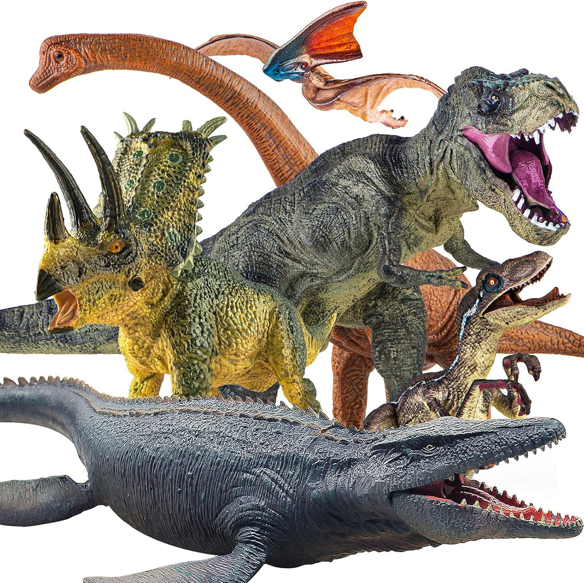 Realistic Dinosaur Figure Set (7-piece)